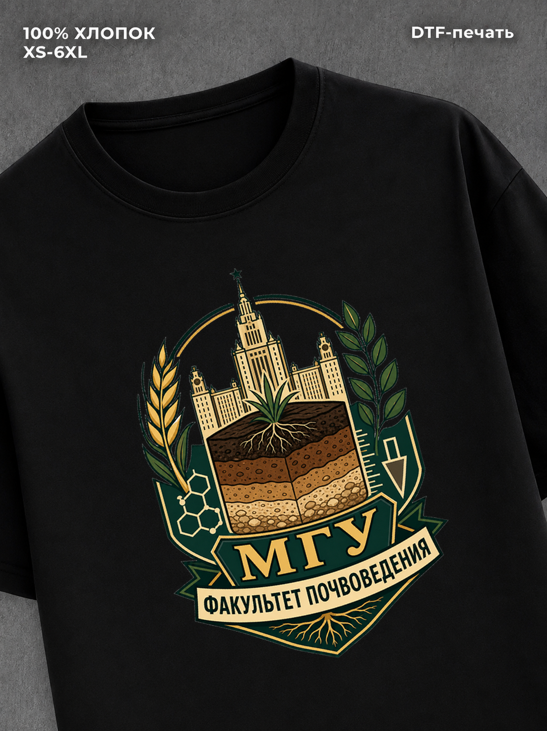 Футболка МГУ факультет почвоведения
